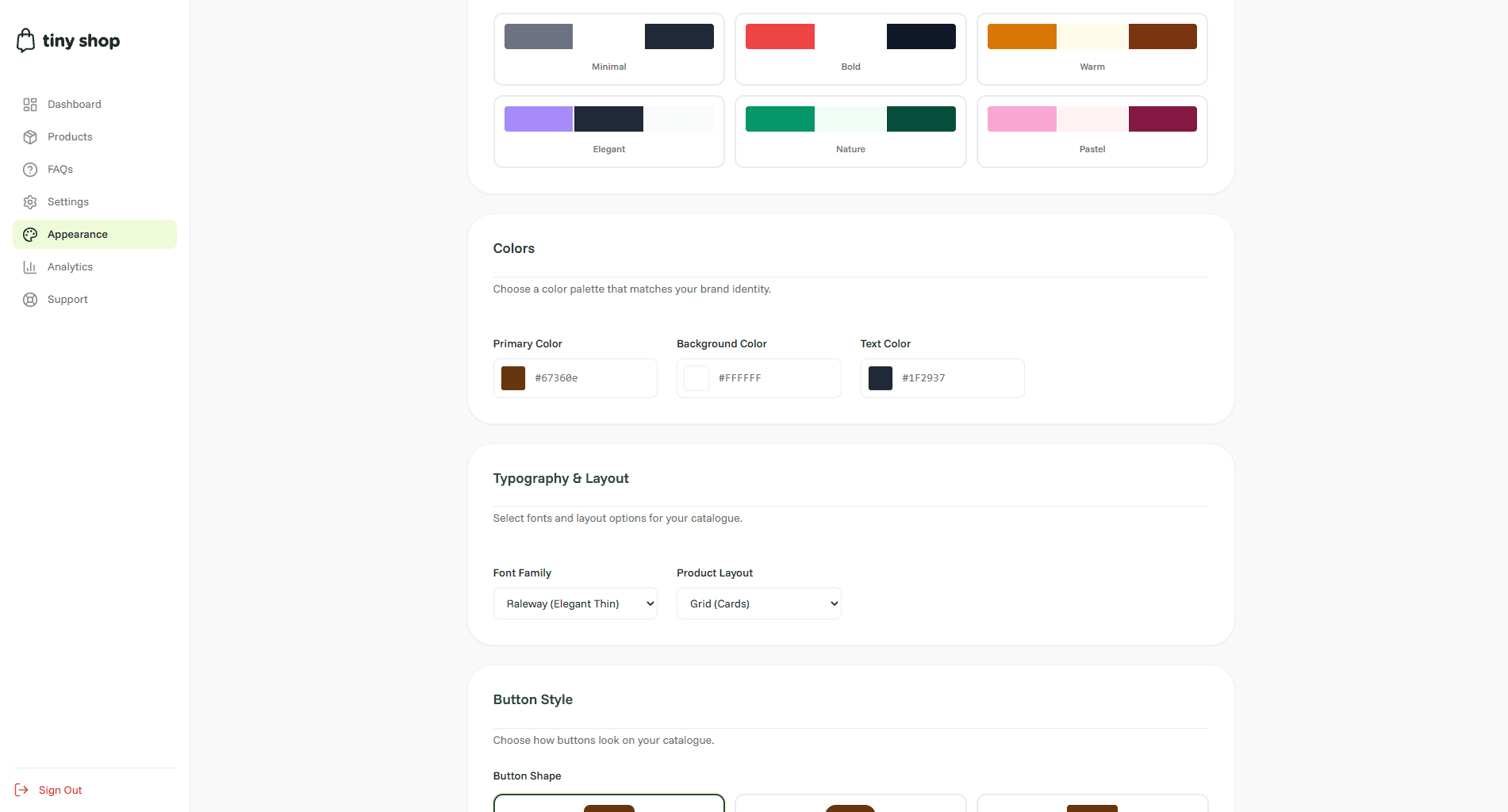 Appearance Customizer